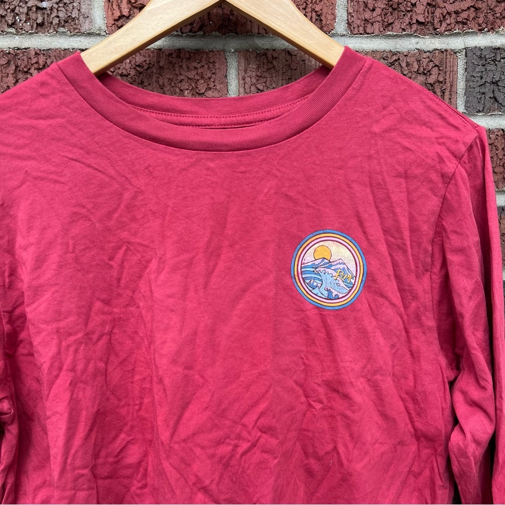 Roxy Bright Red And Multicolored Wave Graphic Cro… - image 2